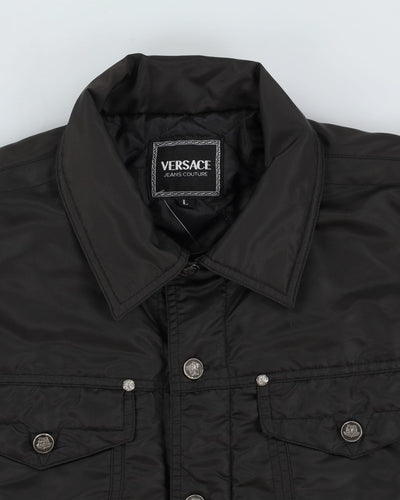 00s Y2K Versace Jeans Couture Dark Grey Bomber Jacket - L