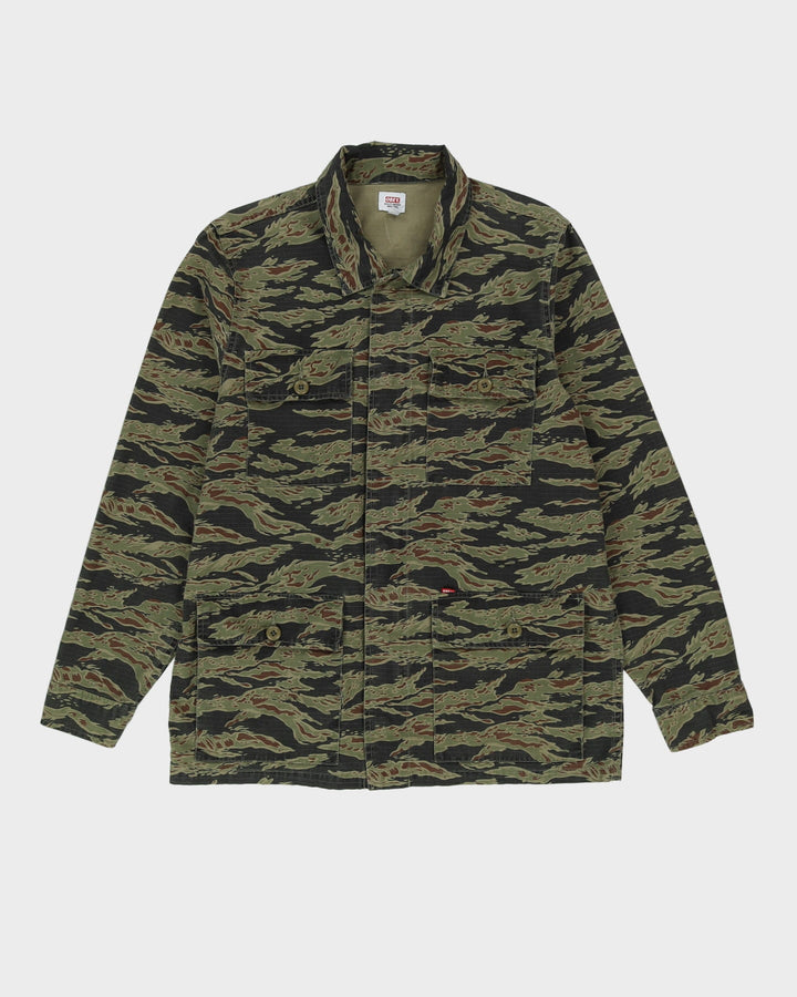 Obey Green All Over Print Camo Field Jacket - L