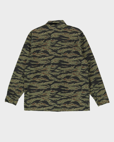 Obey Green All Over Print Camo Field Jacket - L