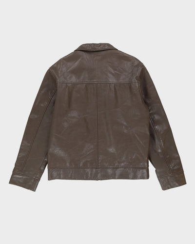 Scandinavia Grey Leather Jacket - L