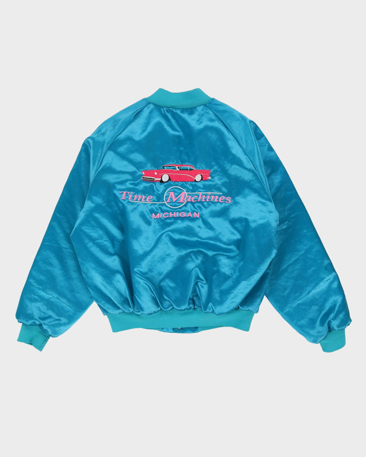 Vintage 80s Linda Satin Bomber Jacket -  M