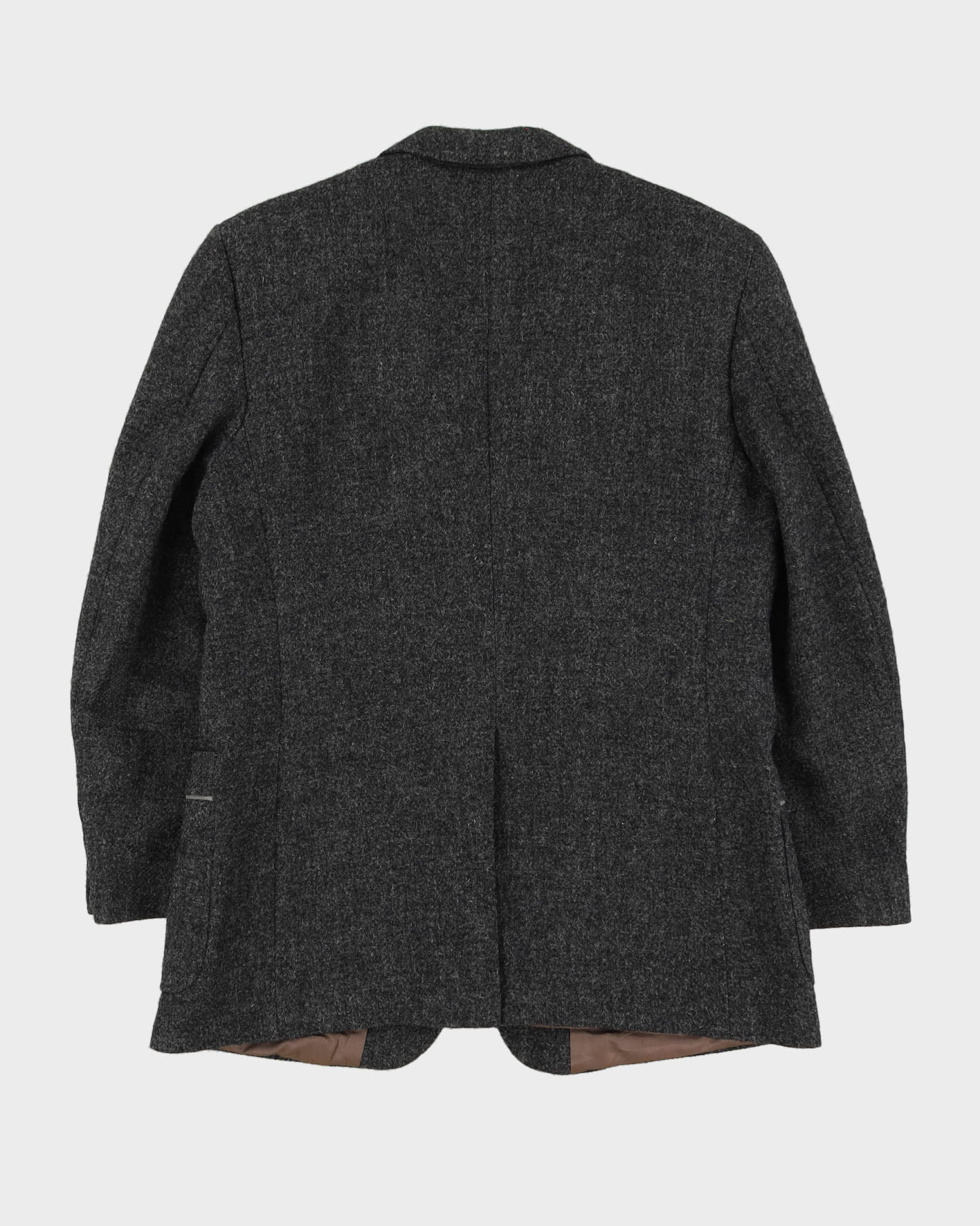 Vintage 70s Harris Tweed Dark Grey Blazer Jacket - L