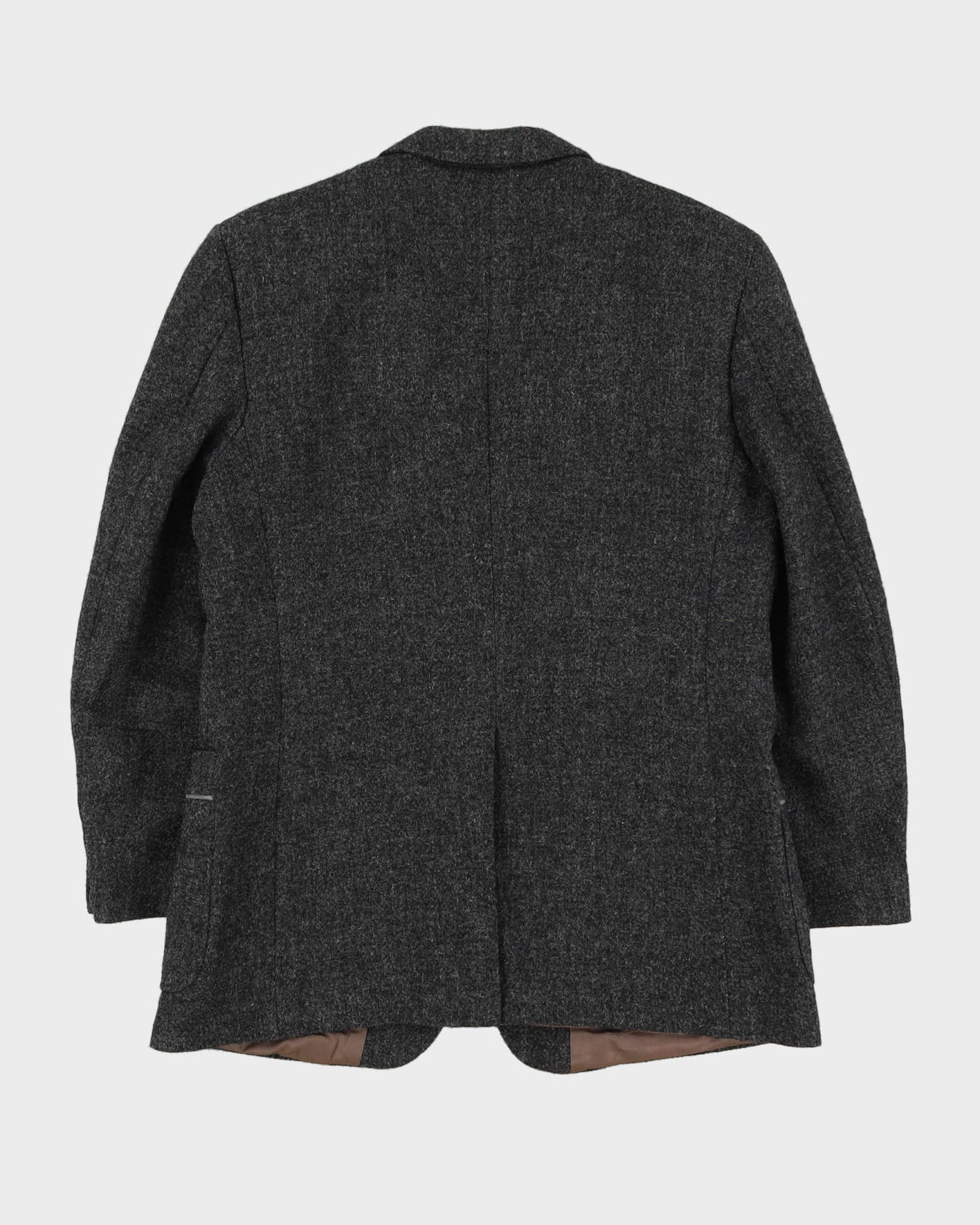 Vintage 70s Harris Tweed Dark Grey Blazer Jacket - L