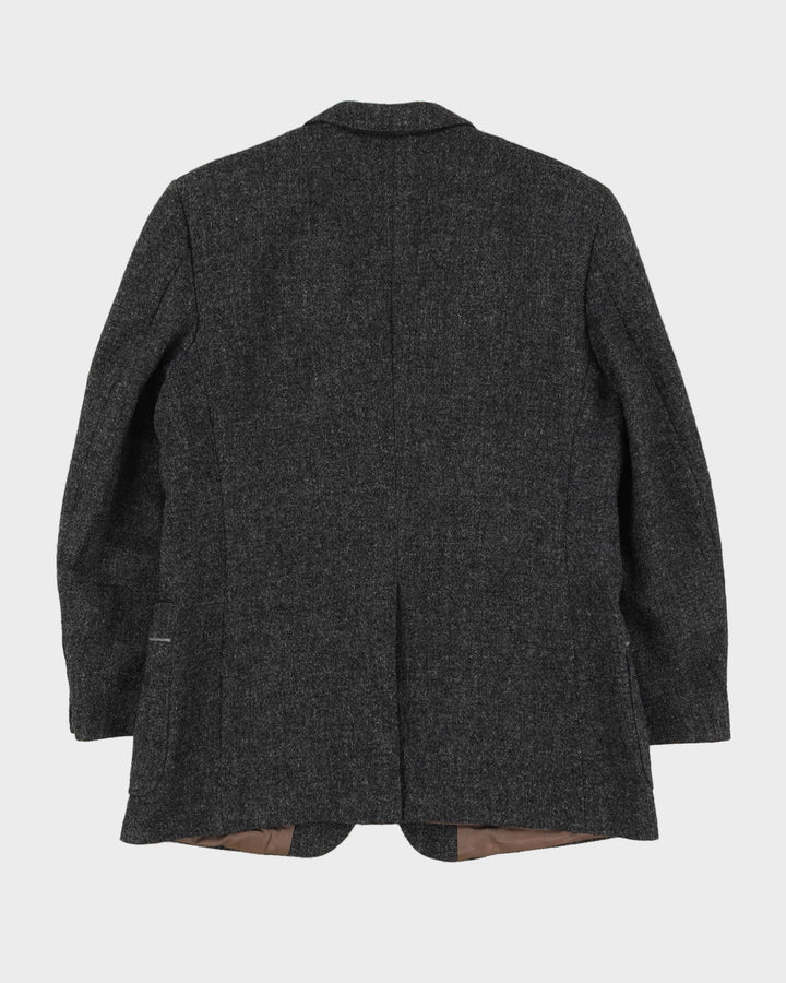 Vintage 70s Harris Tweed Dark Grey Blazer Jacket - L