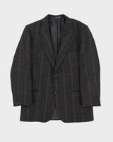 Vintage 80s Grey Patterned Blazer - L