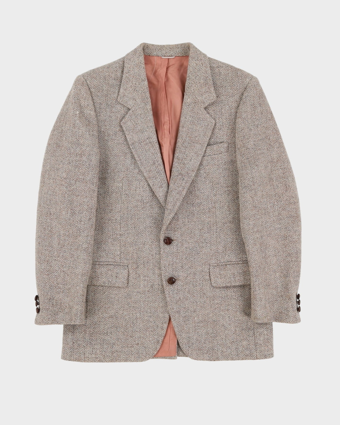 Vintage 70s Grey Patterned Blazer - M
