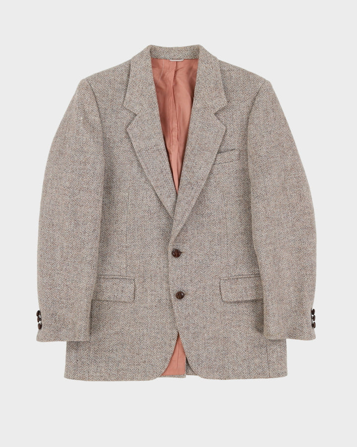 Vintage 70s Grey Patterned Blazer - M