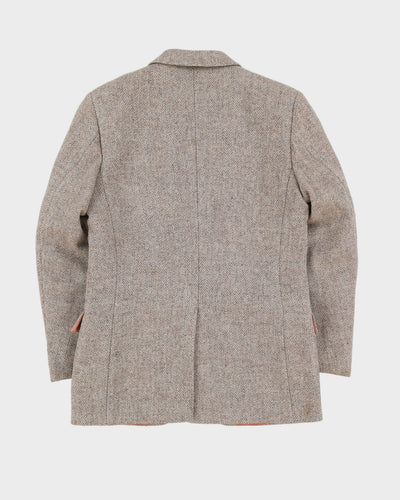 Vintage 70s Grey Patterned Blazer - M