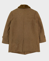 Vintage 70s Borg Brown Lined Coat - L