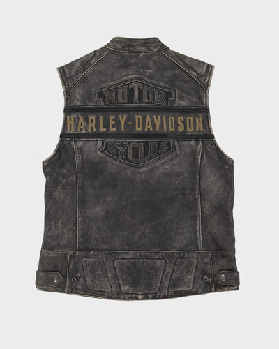 Harley Davidson Sleeveless Leather Jacket - M