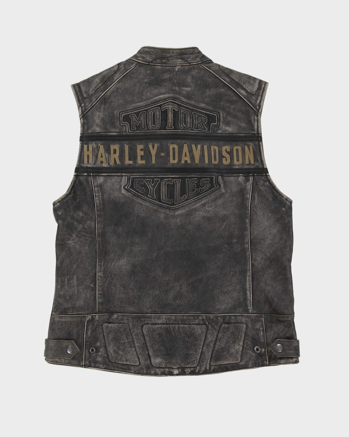 Harley Davidson Sleeveless Leather Jacket - M