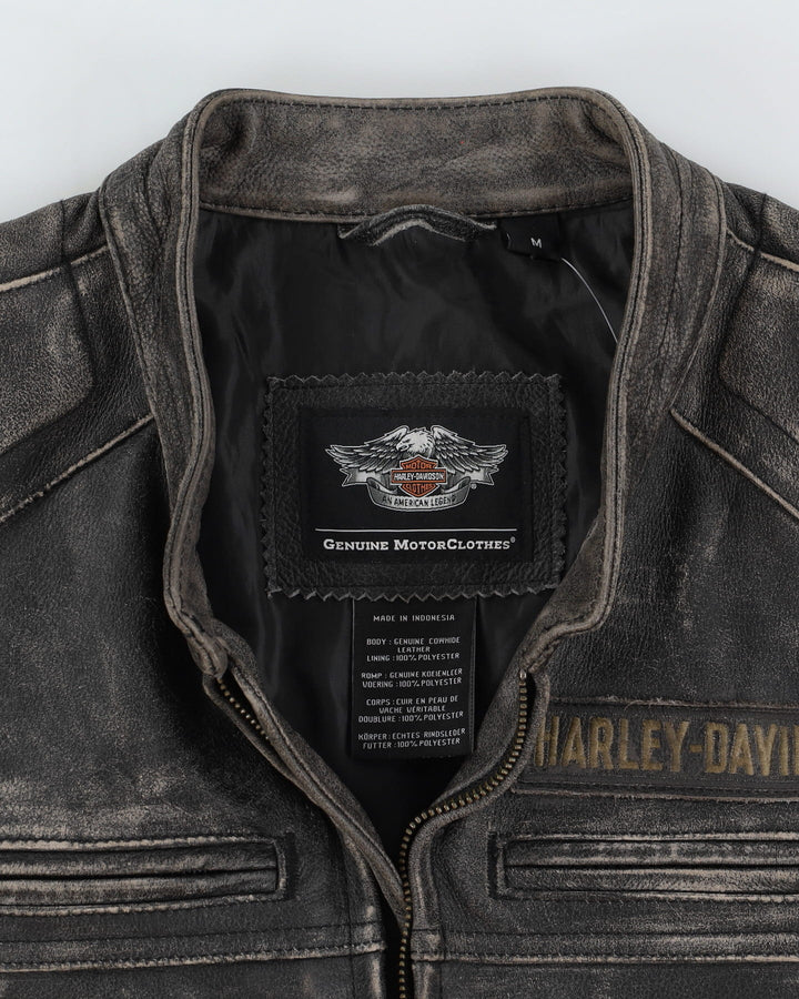 Harley Davidson Sleeveless Leather Jacket - M