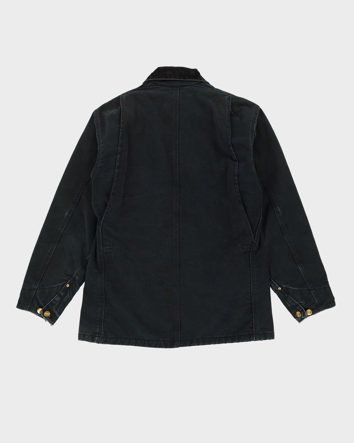 Vintage 90s Carhartt Washed Black Denim Jacket - Large