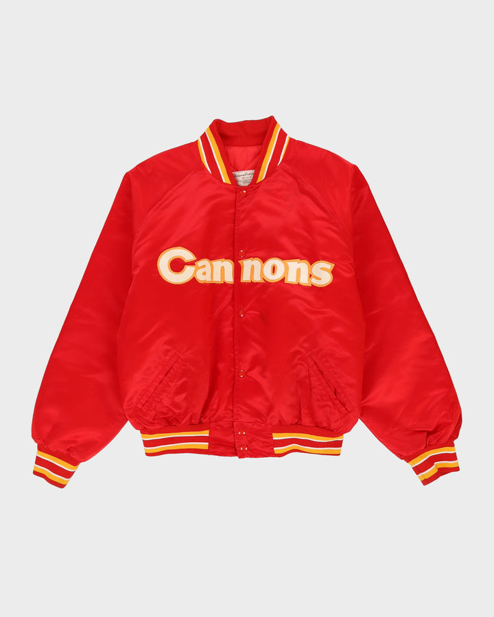 Vintage 80s Calgary Cannons Red Bomber Jacket - XL
