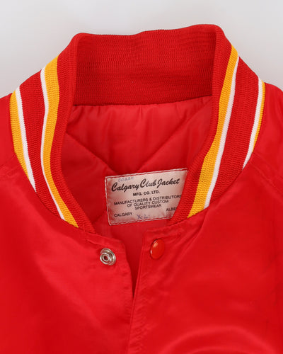 Vintage 80s Calgary Cannons Red Bomber Jacket - XL