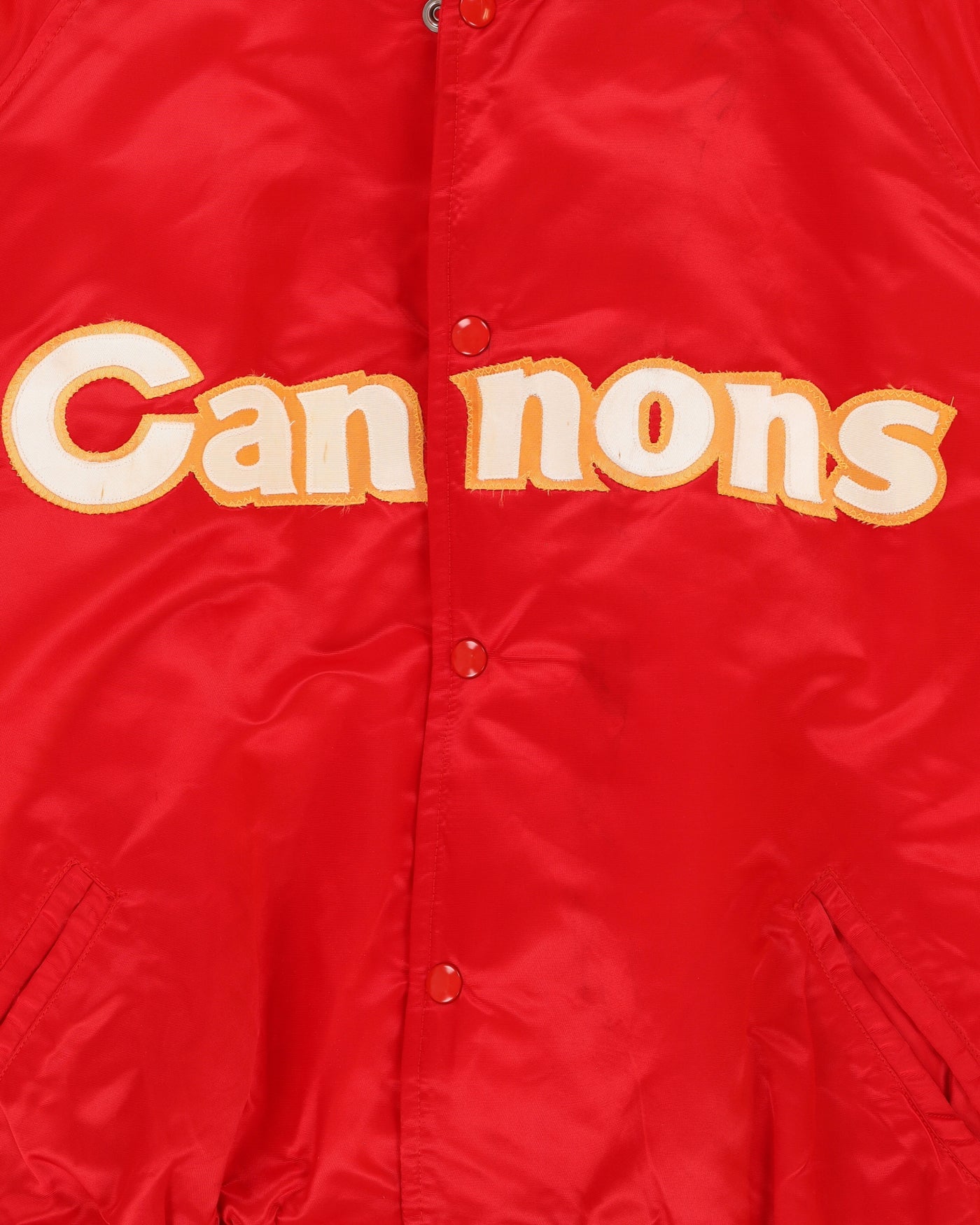 Vintage 80s Calgary Cannons Red Bomber Jacket - XL