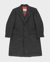 Grey Wool And Cashmere Blend Overcoat - L