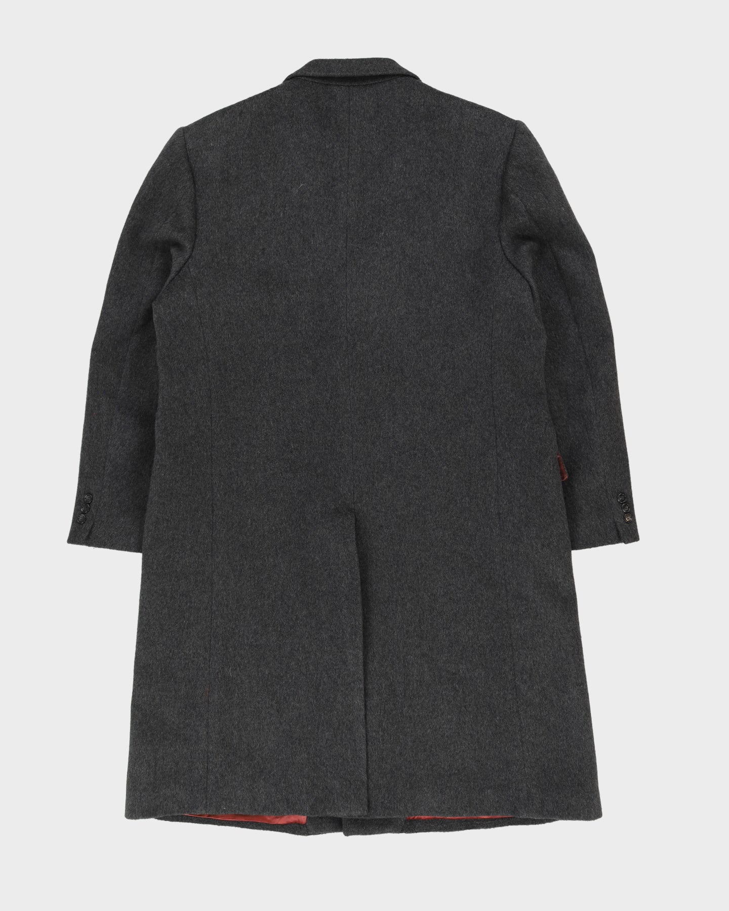 Grey Wool And Cashmere Blend Overcoat - L