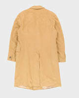 Beige Mongolian Cashmere Overcoat - S