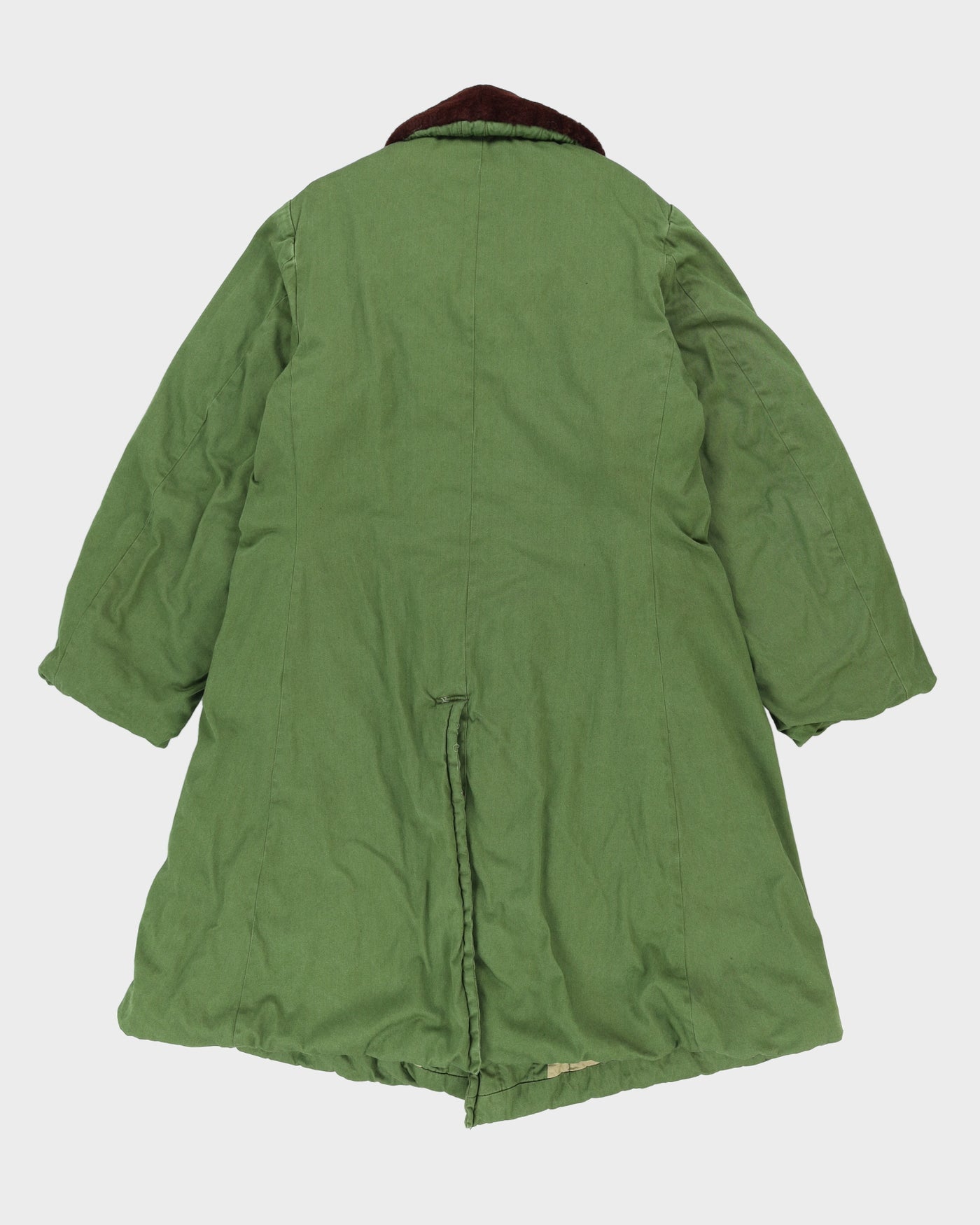 Green Liner Style Padded Overcoat - S / M
