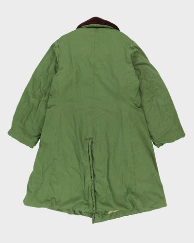 Green Liner Style Padded Overcoat - S / M