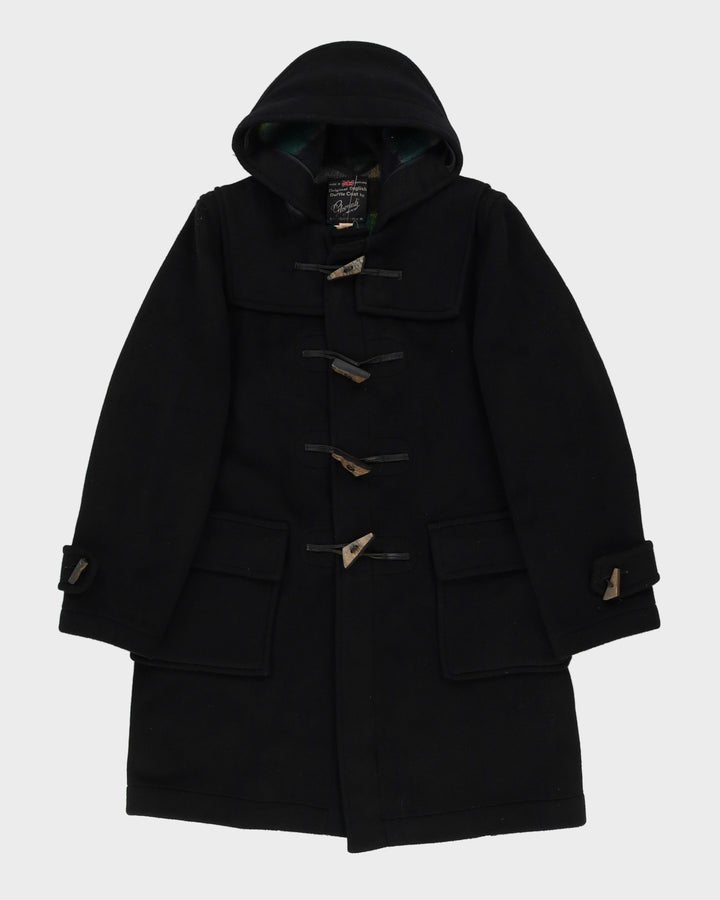 Vintage 1980s Gloverall Black Duffel Coat - S