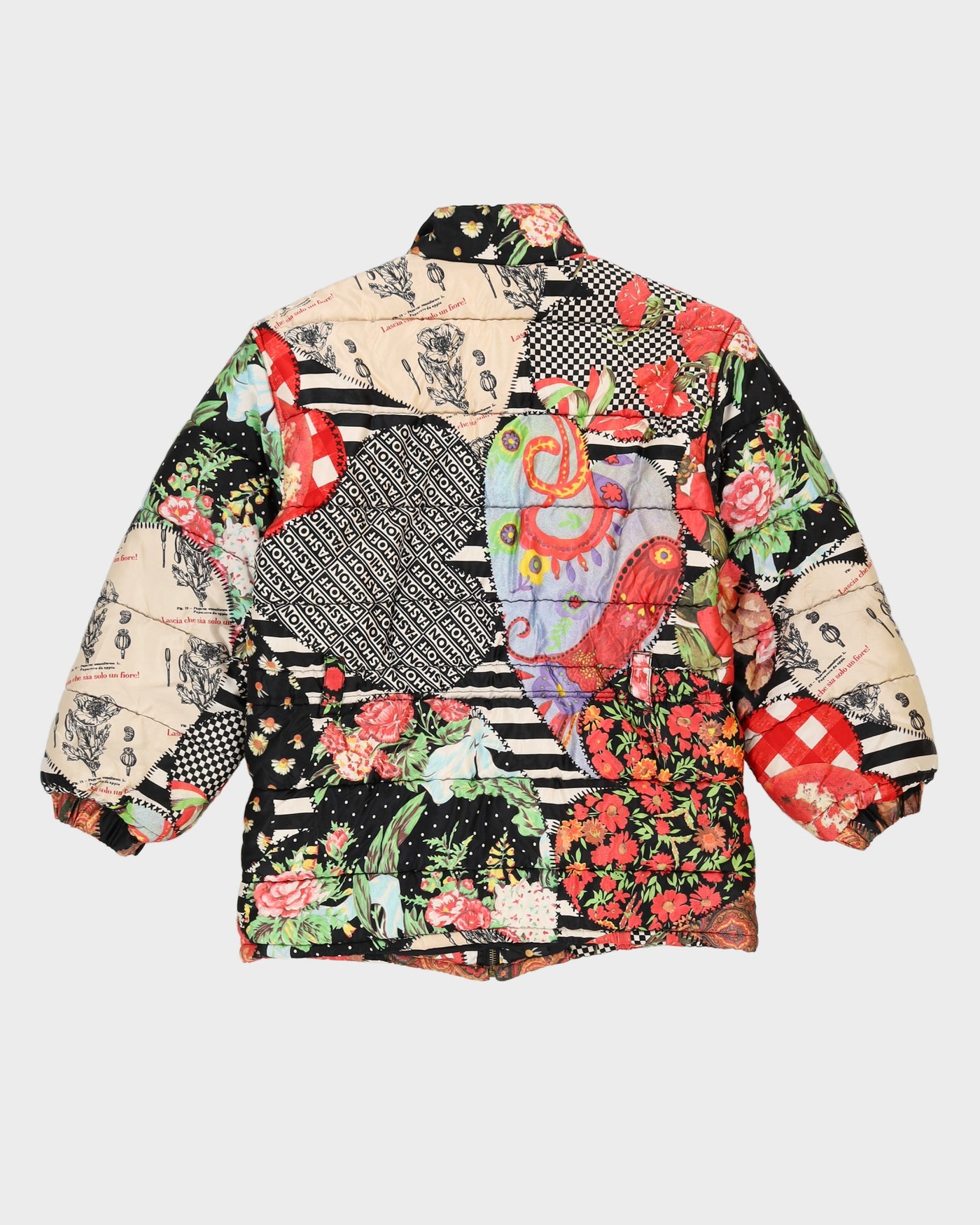 Moschino Multicolour Graphic Puffer Jacket - M