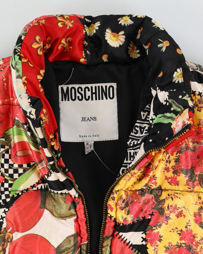 Moschino Multicolour Graphic Puffer Jacket - M