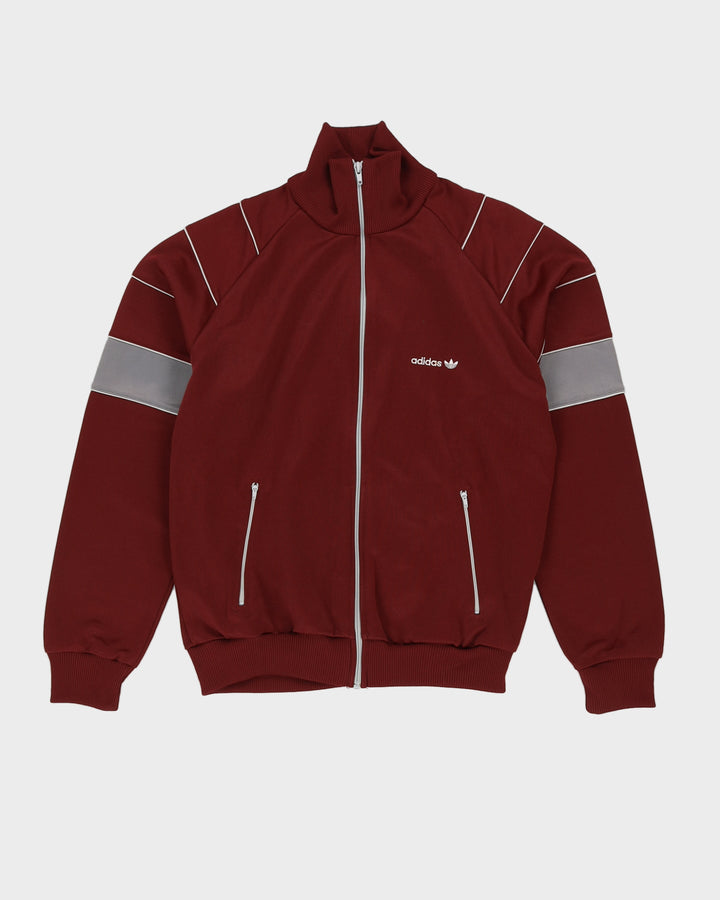 Vintage 80s Adidas Burgundy Track Jacket - M
