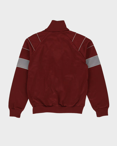 Vintage 80s Adidas Burgundy Track Jacket - M