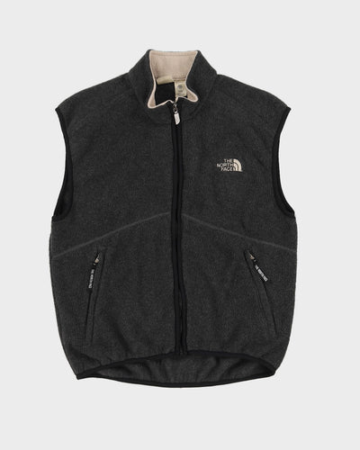 00s The North Face Grey Fleeced Gilet - M