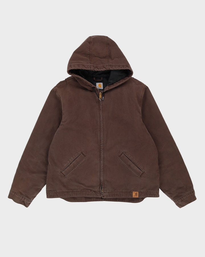 00s Carhartt Brown Workwear Hooded Jacket - XL