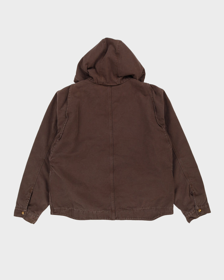 00s Carhartt Brown Workwear Hooded Jacket - XL