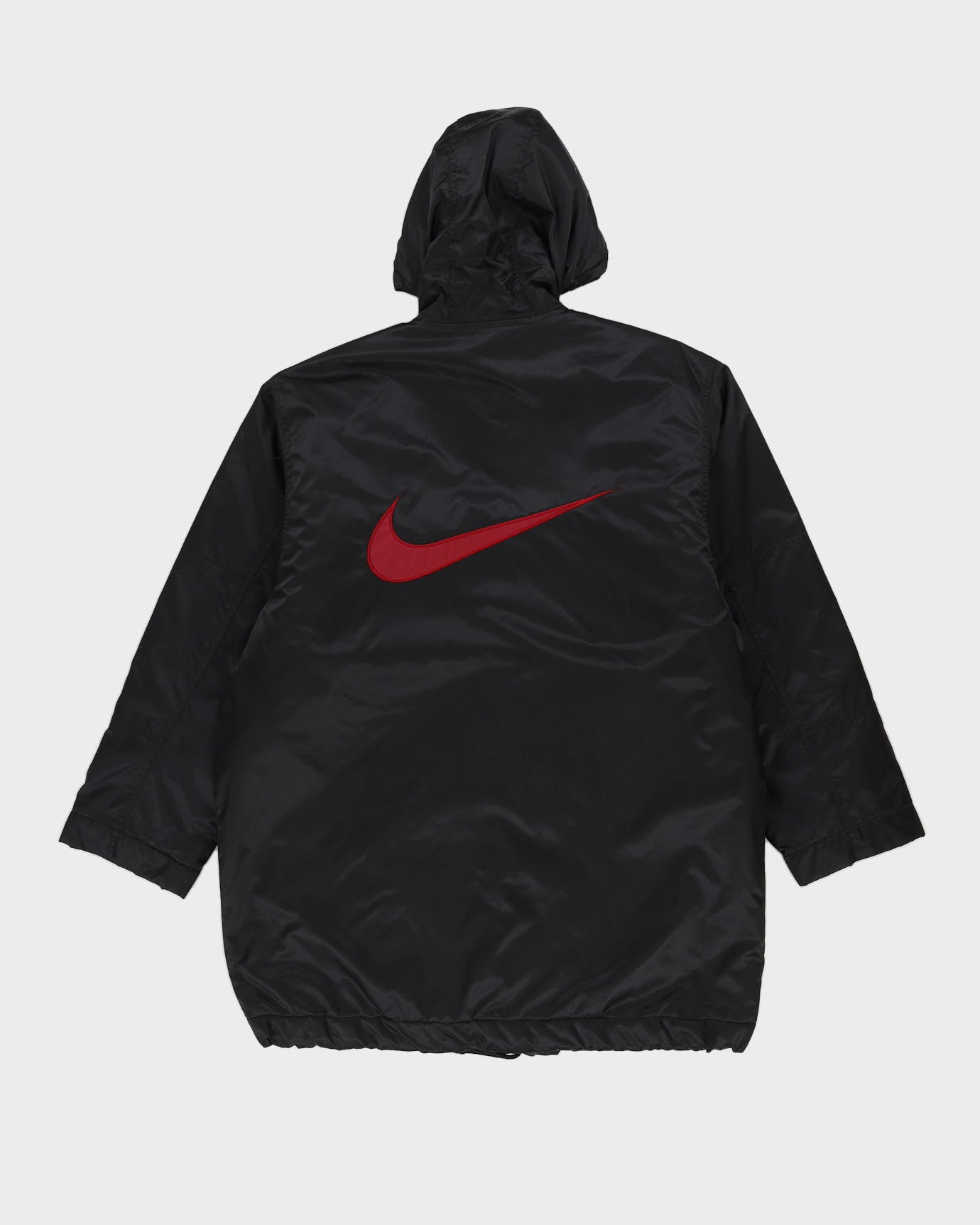 Vintage 90s Nike Black Puffer Jacket With Embroidered Logo - XL