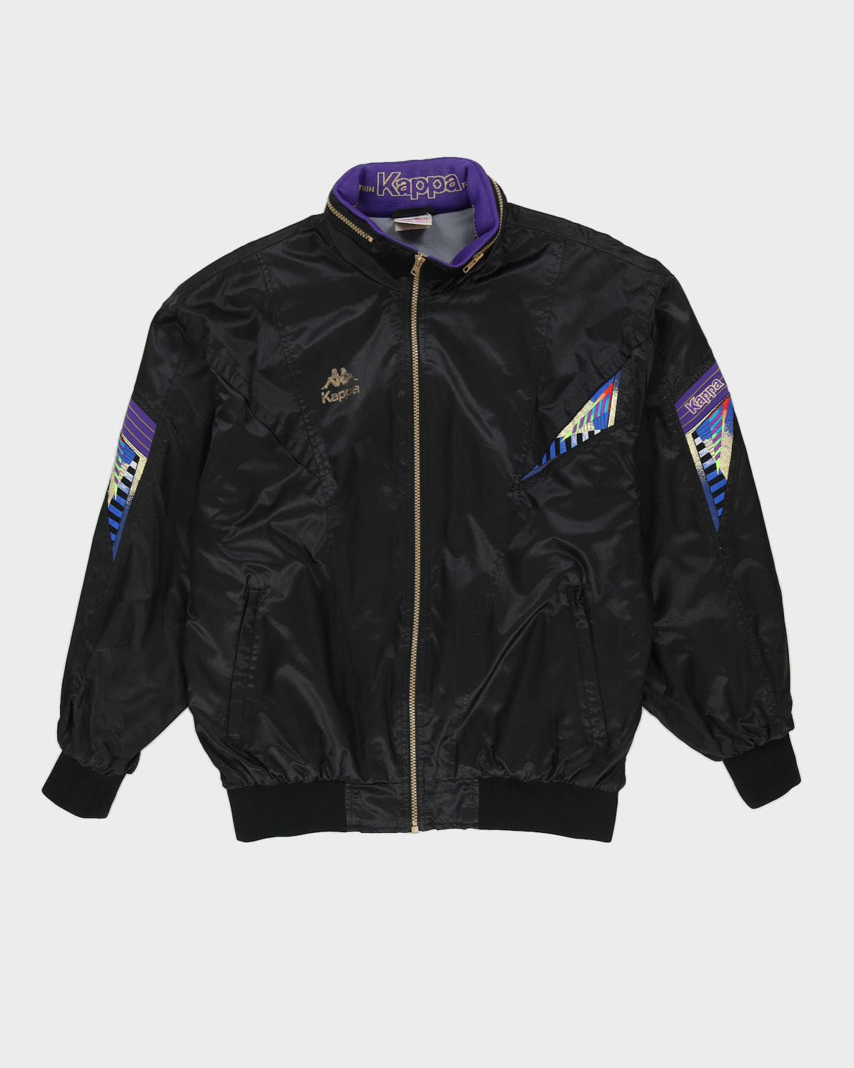 Vintage 80s Kappa Black Track Jacket - XL