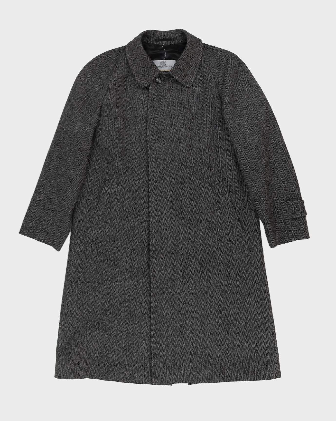Aquascutum Grey Wool Overcoat - S