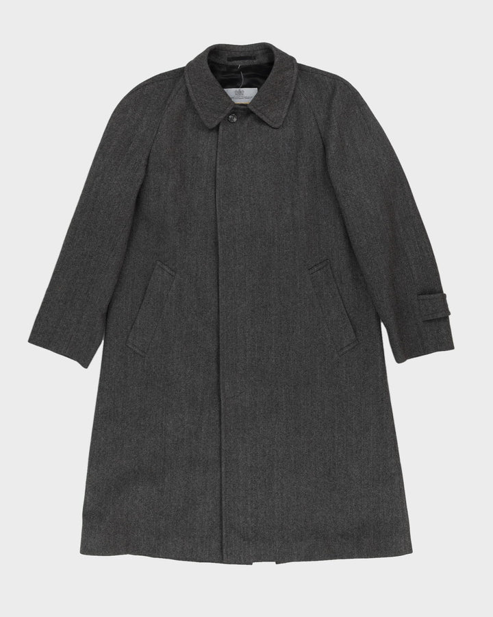 Aquascutum Grey Wool Overcoat - S