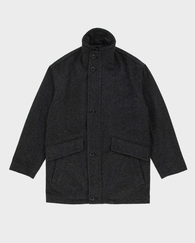 Pierre Cardin Grey Wool Short Overcoat - S