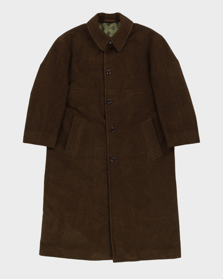 Hugo Boss Green Brown Overcoat - XL
