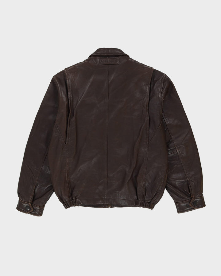 Nautica Brown Leather Jacket - M