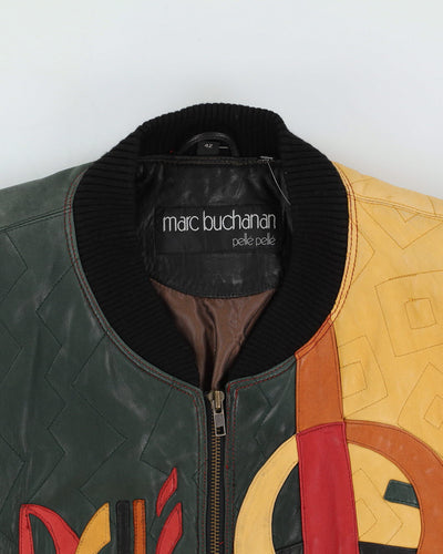 Y2K Buchanan Patchwork Leather Jacket - L / XL