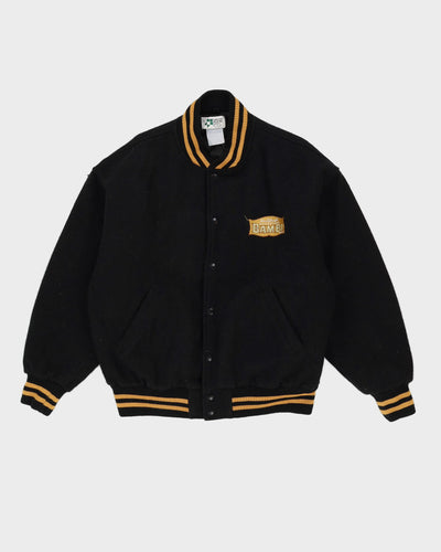 00s Walt Disney Bambi Black Varsity Jacket - M