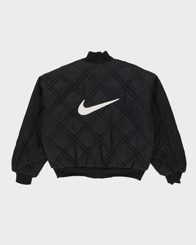 Vintage 90s Nike Black Reversible Bomber Jacket - M