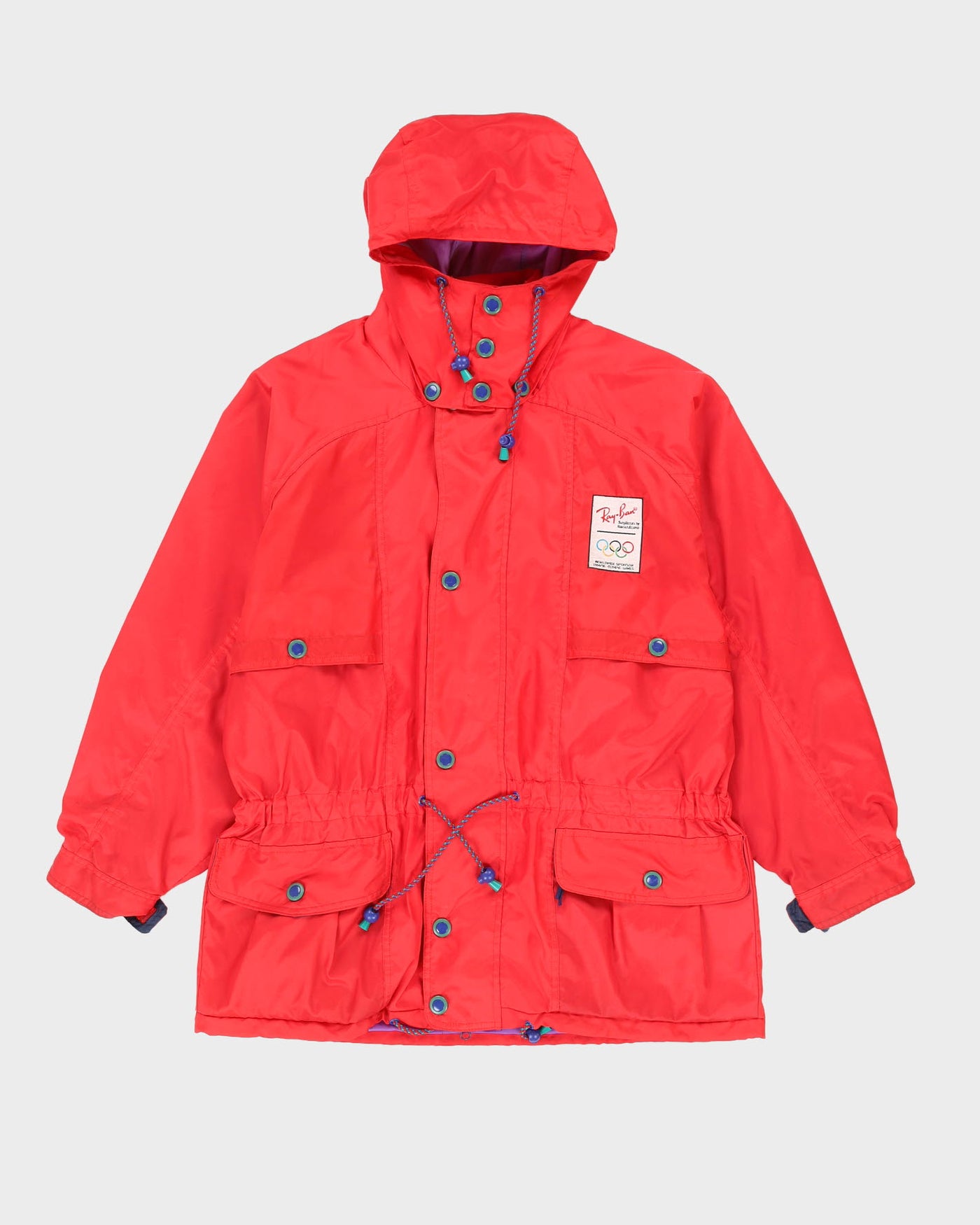Vintage 1994/96 Olympic Games Red Raincoat By Ray Ban - M