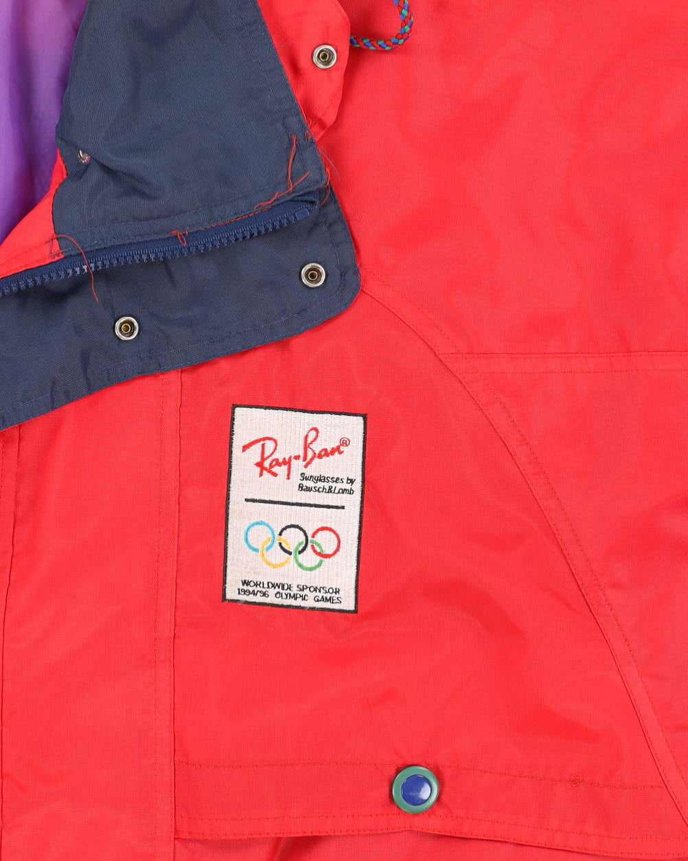 Vintage 1994/96 Olympic Games Red Raincoat By Ray Ban - M