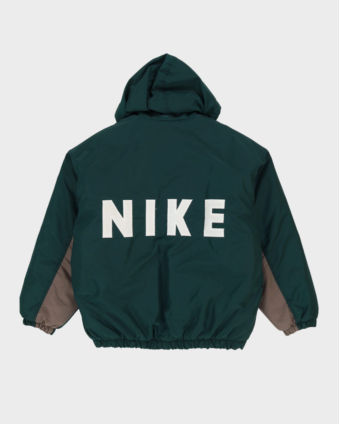 Vintage 90s Nike Green Puffer Jacket With Embroidery - M
