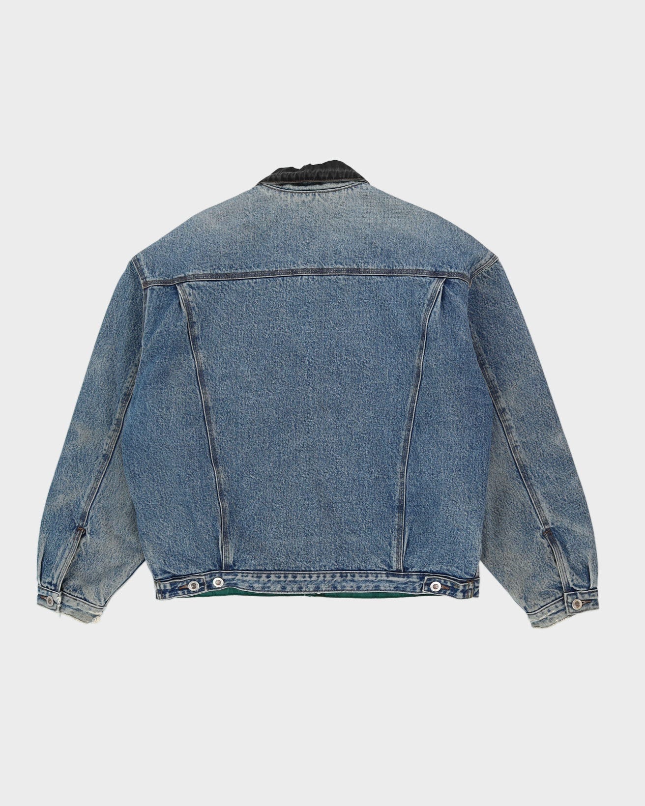 Vintage 90s Levi's SilverTab Denim Reversible Padded Jacket - M