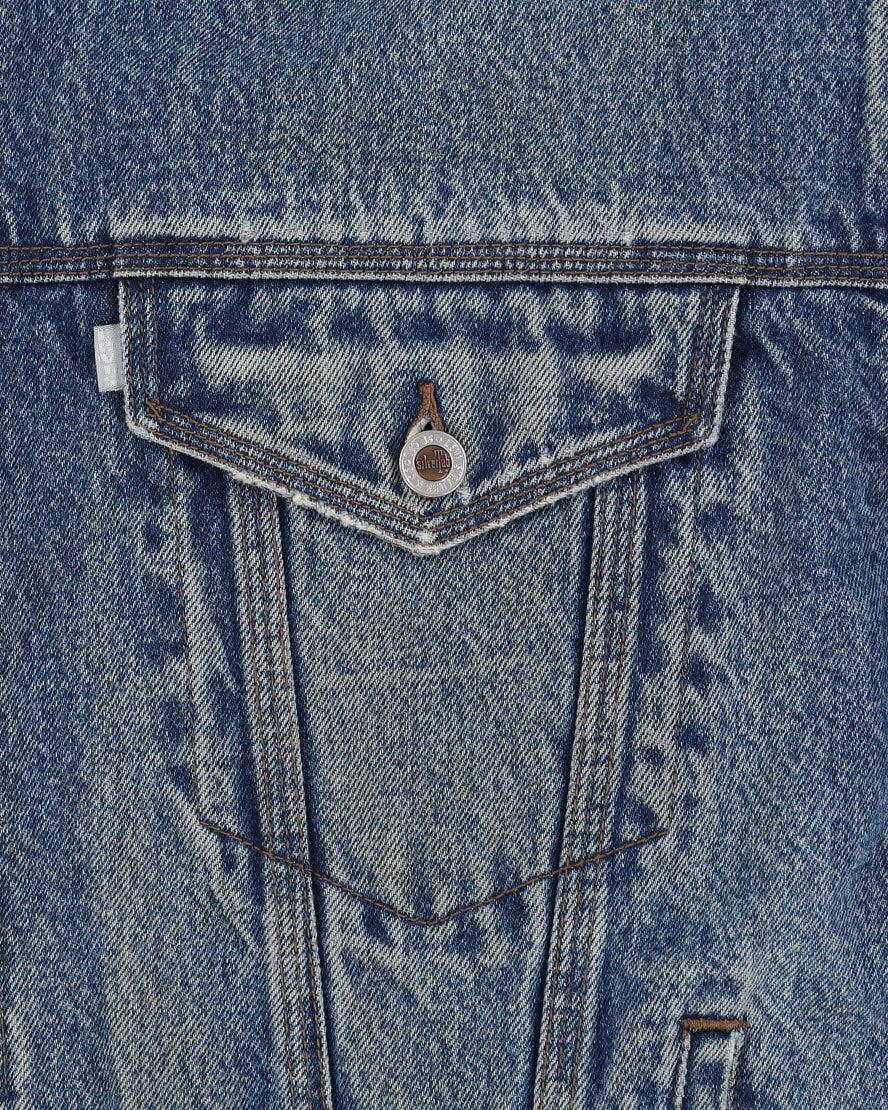 Vintage 90s Levi's SilverTab Denim Reversible Padded Jacket - M