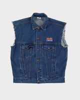 Vintage 90s M&amp;M's World Las Vegas Denim Gilet - M