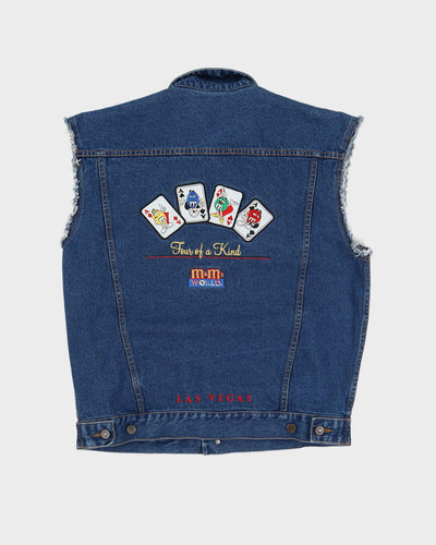 Vintage 90s M&M's World Las Vegas Denim Gilet - M